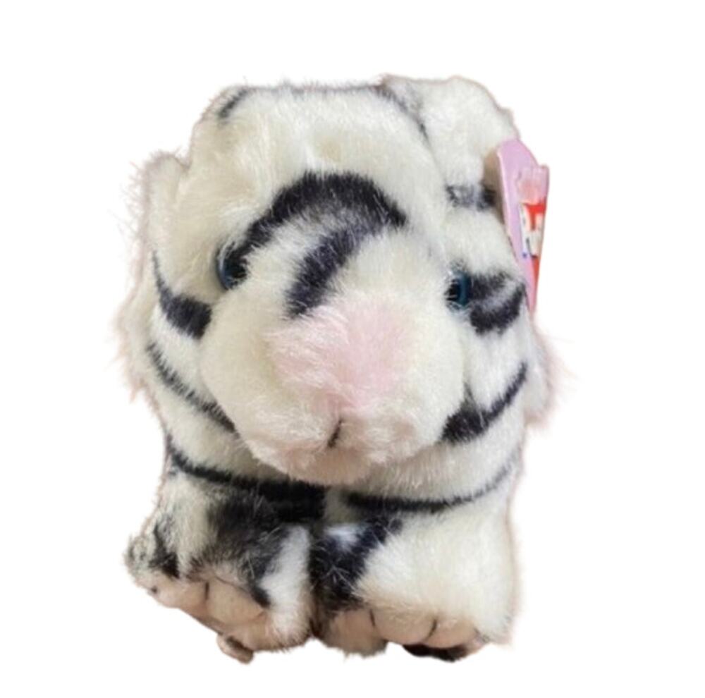 SWIBCO Puffkins Tasha The White Tiger vintage Plush Stuffed Animal 1997